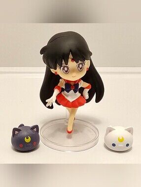 Sailor Moon Sailor Mars Vinyl Figure with Luna & Artemis